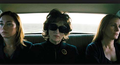 The drive to the funeral in August: Osage County