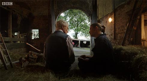 Alan and Gillian in the barn