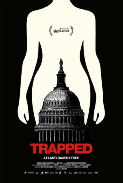 The Trapped poster with the capitol building in a woman's vagina