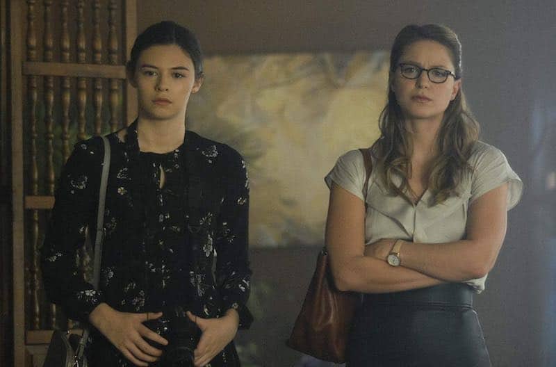 Melissa Benoist and Nicole Maines in Supergirl