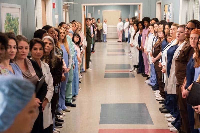 The wall of women on Grey's Anatomy