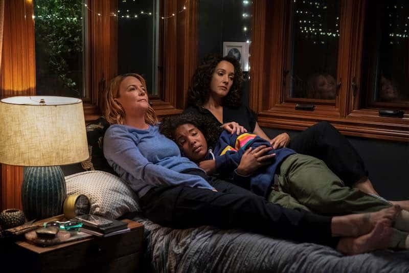 Laurel Hollowman, Jordan Hull and Jennifer Beals in The L Word: Generation Q