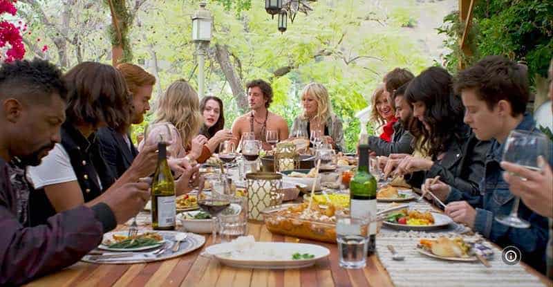 Jane Seymour, Malin Akerman, Christine Taylor, Aisha Tyler, Kat Dennings, Ryan Hansen, Deon Cole, Chelsea Peretti, Mike Rose, Andrew Santino, Jack Donnelly, Scout Durwood, and Rhea Butcher in Friendsgiving