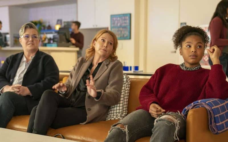 Rosie O'Donnell, Laurel Holloman and Jordan Hull in The L Word: Generation Q