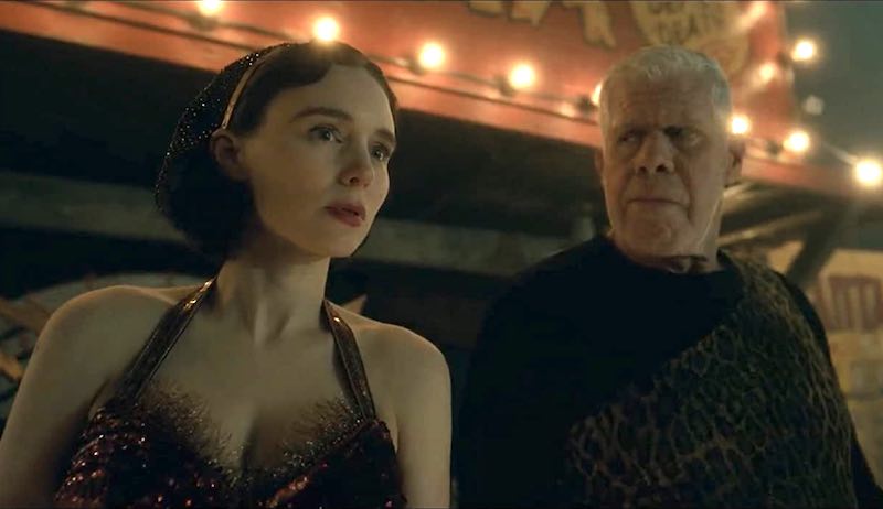 Ron Perlman and Rooney Mara in Nightmare Alley