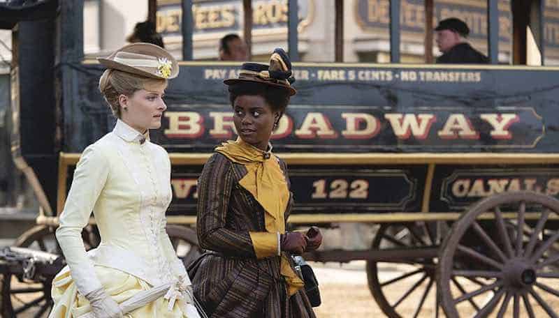 Louisa Jacobson and Denée Benton in The Gilded Age