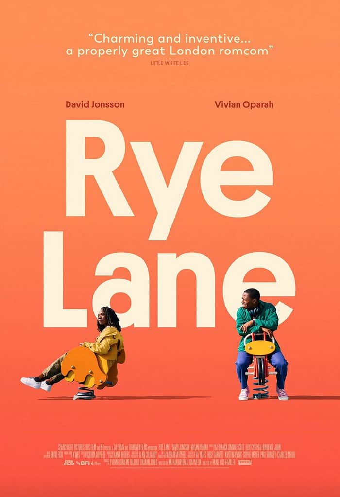 The poster for Rye Lane features David Jonsson and Vivian Oparah