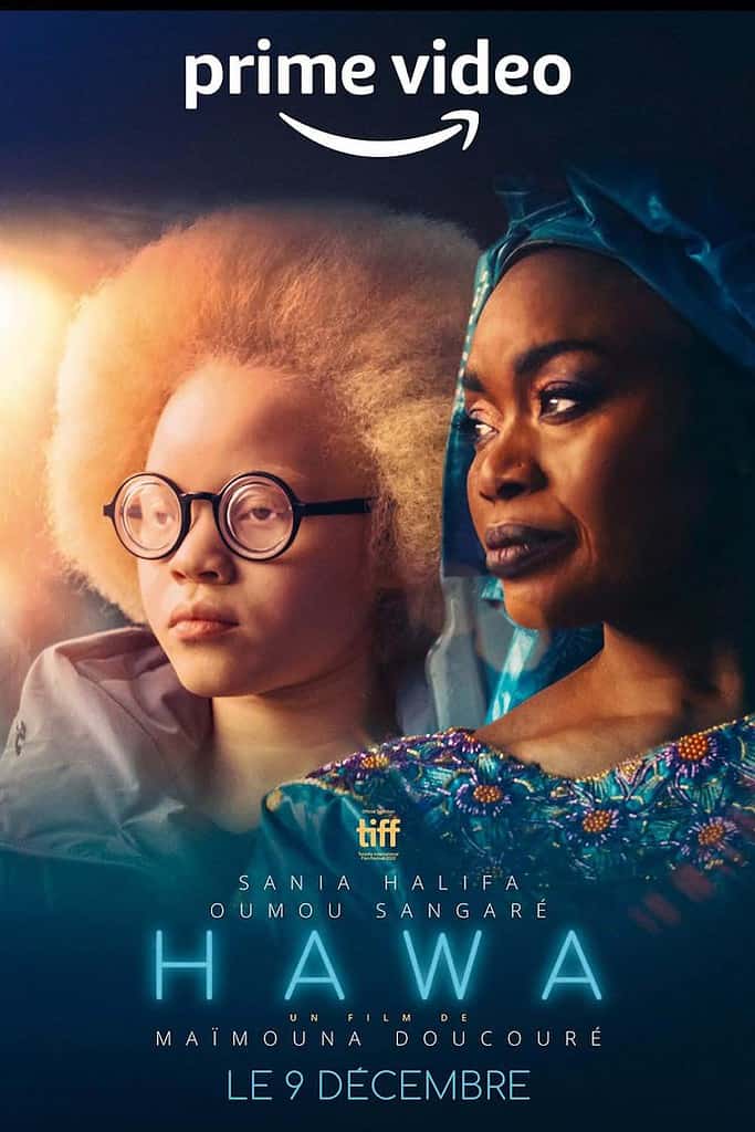 Sania Halifa and Oumou Sangaré side by side on the poster for Hawa.