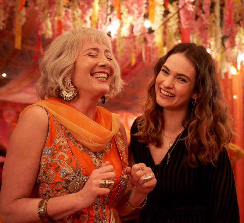 Emma Thompson and Lily James in What's Love Got to Do with It? 
