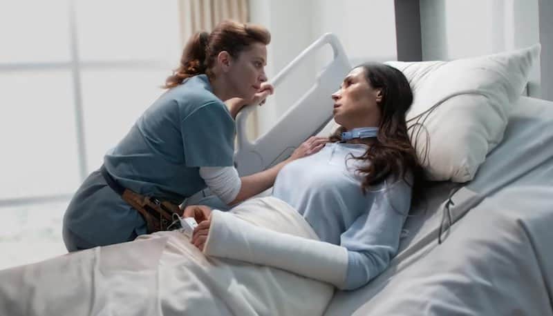 Famke Janssen and Anna Friel in Locked In
