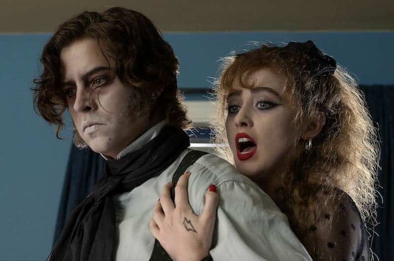 Cole Sprouse and Kathryn Newton in Lisa Frankenstein
