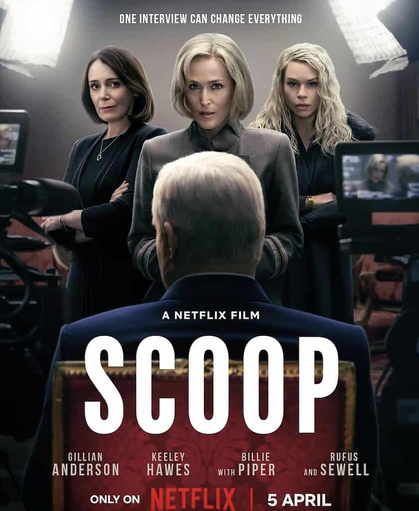 Rufus Sewell, Keeley Hawes, and Charity Wakefield in Scoop