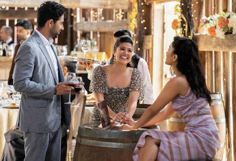 Arianna Afsar, Pallavi Sharda, and Suraj Sharma in Wedding Season 
