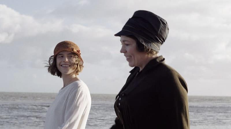 Jessie Buckley and Olivia Colman in Wicked Little Letters