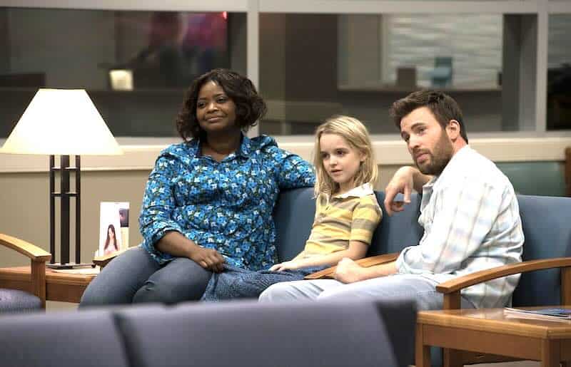 Chris Evans, Octavia Spencer, and Mckenna Grace in Gifted
