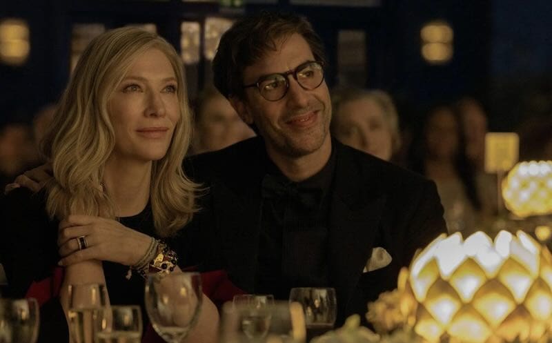 Cate Blanchett and Sacha Baron Cohen in Disclaimer