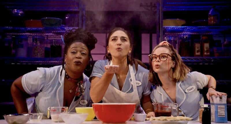 Sara Bareilles, Caitlin Houlahan, and Charity Angél Dawson in Waitress: The Musical