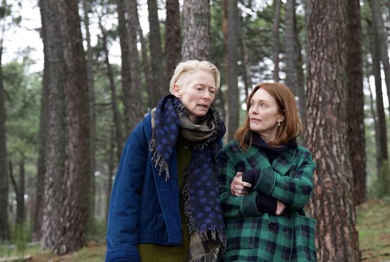 Julianne Moore and Tilda Swinton in The Room Next Door