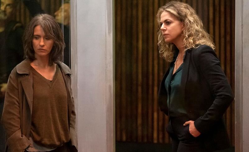 Claudia Gerini and Teresa Saponangelo in Sara: Woman in the Shadows © 2023 Netflix, Inc.